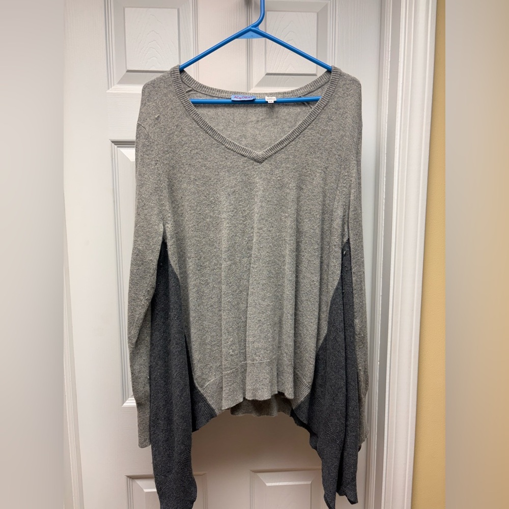 Acrobat Women’s Colorblock Silk Cashmere Sweater – Size 2X